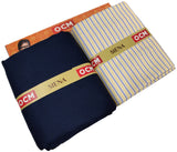 OCM Men's Cotton Shirt & Poly Viscose Trouser Fabric Combo Unstitched (Free Size) TUFAN-1027
