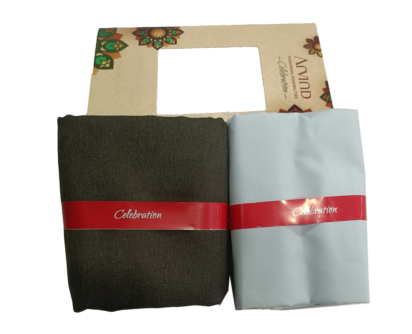 Arvind Unstitched Cotton Blend Shirt & Trouser Fabric Self Design ...