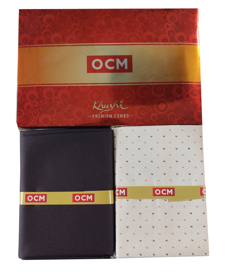 OCM  Unstitched Cotton Shirt & Trouser Fabric Printed.