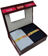 OCM Men's Cotton Shirt & Poly Viscose Trouser Fabric Combo Unstitched (Free Size) OCMSARKAR-0029