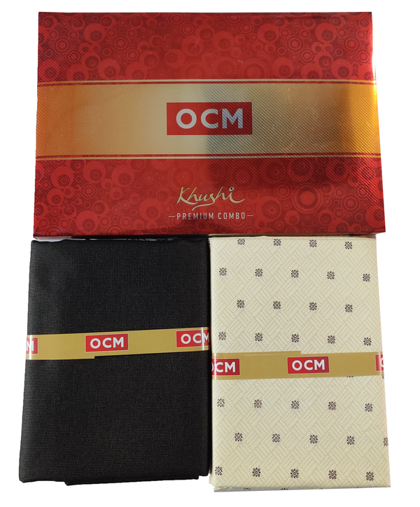 OCM  Unstitched Cotton Shirt & Trouser Fabric Printed.