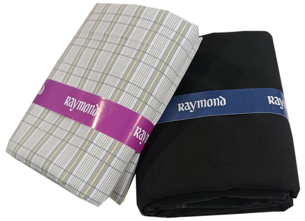 Raymond Polycotton Striped Shirt & Trouser Fabric  (Unstitched) JUPITER-1002