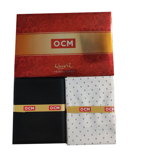 OCM  Unstitched Cotton Shirt & Trouser Fabric Printed.