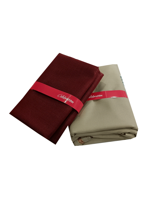 Arvind Unstitched Cotton Shirt & Trouser Fabric Solid