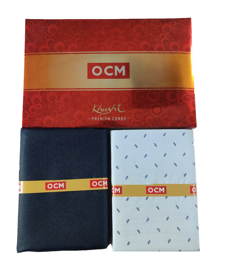 OCM  Unstitched Cotton Shirt & Trouser Fabric Printed.