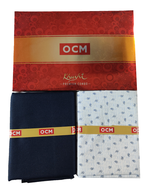 OCM  Unstitched Cotton Shirt & Trouser Fabric Printed.