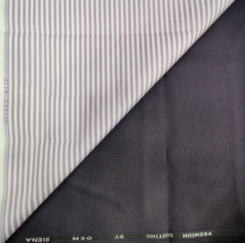 OCM Men's Cotton Shirt & Poly Viscose Trouser Fabric Combo Unstitched (Free Size) TUFAN-1035