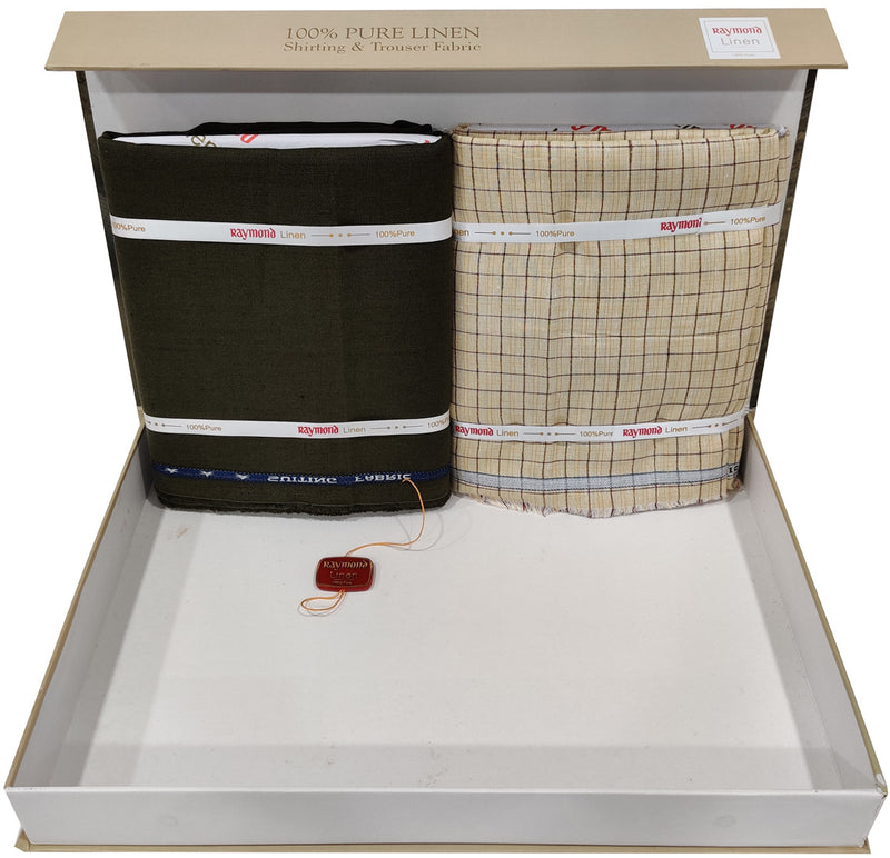 Raymond  Linen Solid Shirt & Trouser Fabric  (Unstitched)