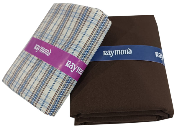 Raymond Polycotton Striped Shirt & Trouser Fabric  (Unstitched) JUPITER-1003