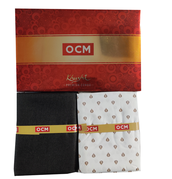 OCM  Unstitched Cotton Shirt & Trouser Fabric Printed.
