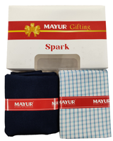 MAYUR Unstitched Pure Cotton Checkered Shirt & Trouser Fabric Solid.