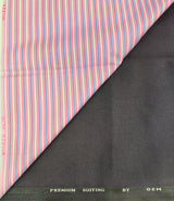 OCM Men's Cotton Shirt & Poly Viscose Trouser Fabric Combo Unstitched (Free Size) SILSILA-1004