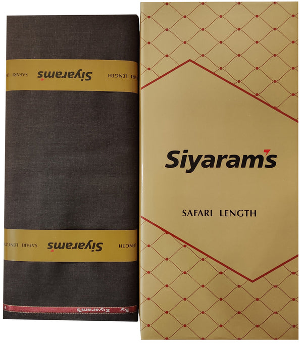 Mansfab Brocade Solid Safari Fabric  (Unstitched)-0021
