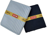 OCM Men's Cotton Shirt & Poly Viscose Trouser Fabric Combo Unstitched (Free Size) BAGBHAN-3005