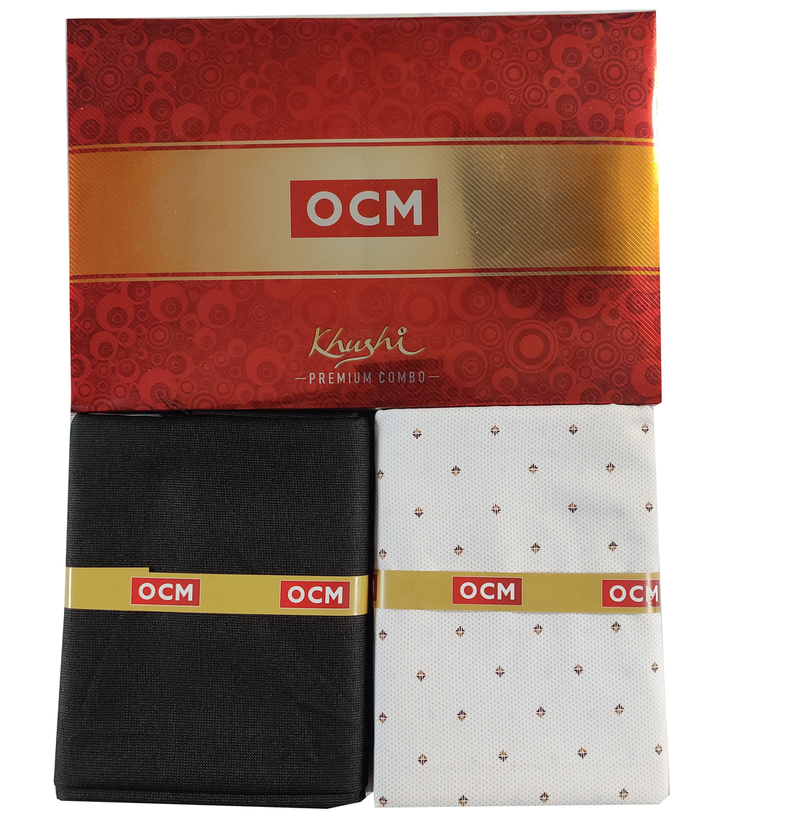 OCM  Unstitched Cotton Shirt & Trouser Fabric Printed.