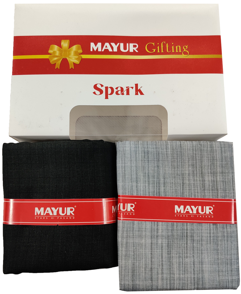 MAYUR Unstitched Pure Cotton Plain  Shirt & Trouser Fabric Solid.