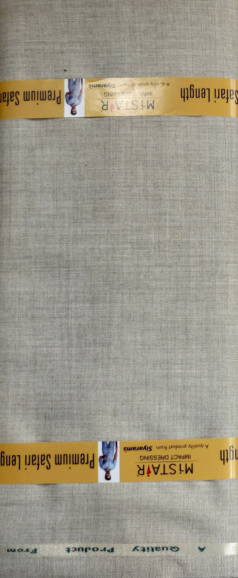 Mansfab Brocade Solid Safari Fabric  (Unstitched)-0007