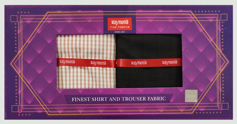 Raymond  Unstitched Cotton Shirt & Trouser Fabric Checkered