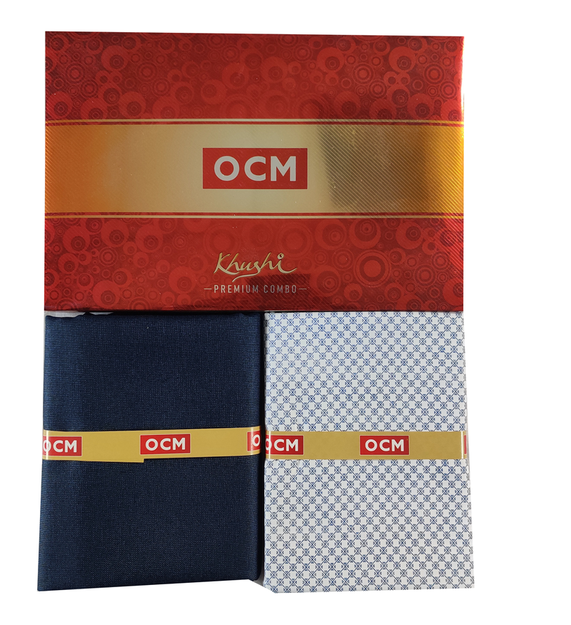 OCM  Unstitched Cotton Shirt & Trouser Fabric Printed.