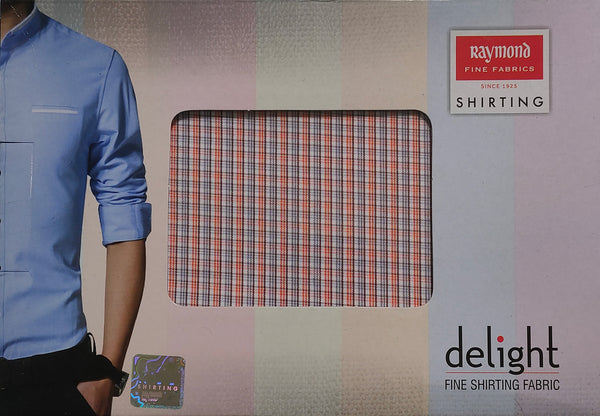 Raymond Cotton Checkered Shirt Fabric  (Unstitched)-1008