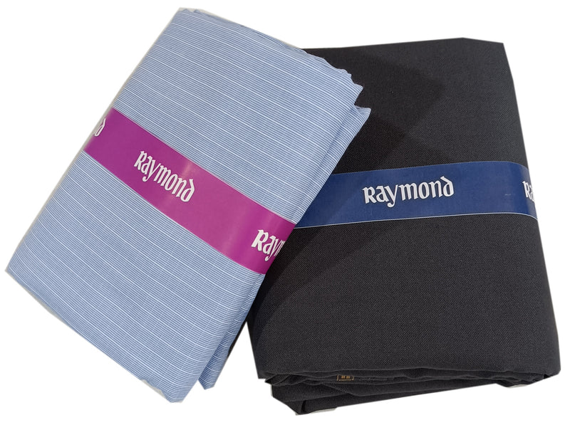 Raymond Polycotton Striped Shirt & Trouser Fabric  (Unstitched) JUPITER-1008