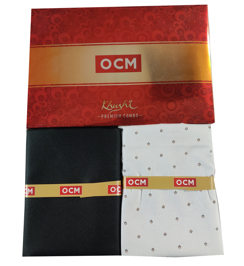 OCM  Unstitched Cotton Shirt & Trouser Fabric Printed.