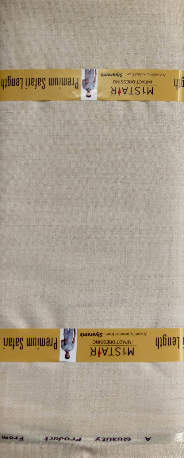 Mansfab Brocade Solid Safari Fabric  (Unstitched)-0009