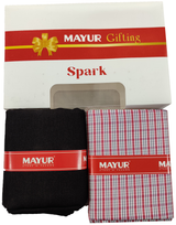 MAYUR Unstitched Pure Cotton Checkered Shirt & Trouser Fabric Solid.