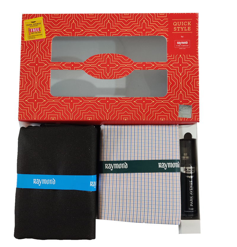 Raymond  Unstitched Cotton Shirt & Trouser Fabric Checkered