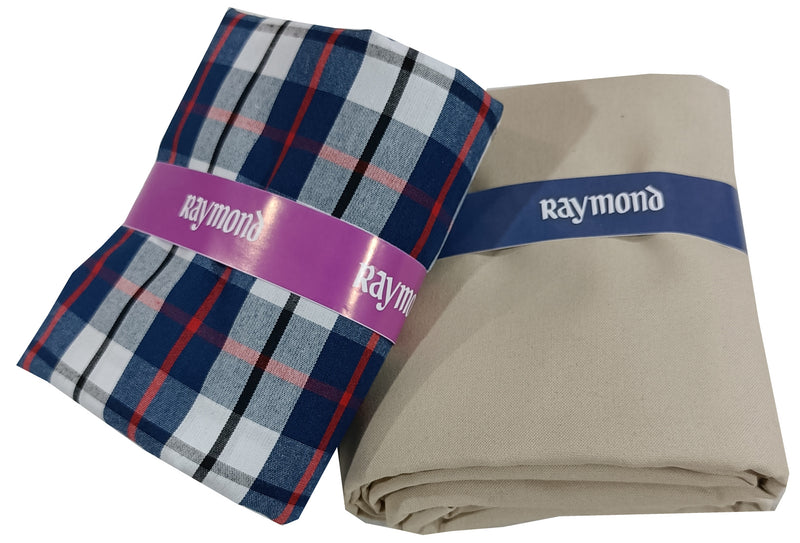 Raymond Polycotton Striped Shirt & Trouser Fabric  (Unstitched) JUPITER-1014