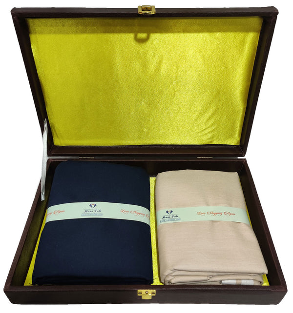 Mansfab Unstitched Pure Cotton Shirt & Trouser Fabric Solid