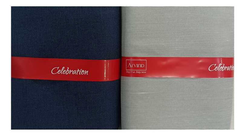 Arvind  Unstitched Cotton Blend Shirt & Trouser Fabric Self Design