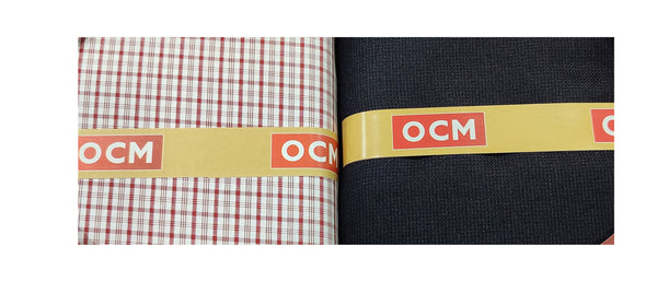 OCM  Unstitched Cotton Shirt & Trouser Fabric Checkered