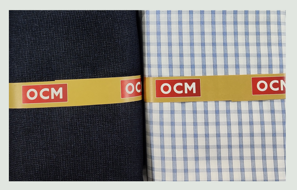 OCM  Unstitched Cotton Shirt & Trouser Fabric Checkered