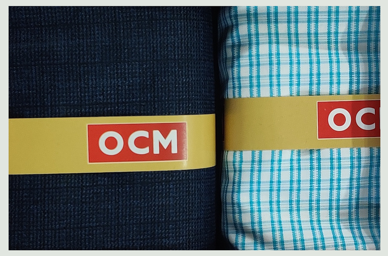 OCM  Unstitched Cotton Shirt & Trouser Fabric Checkered