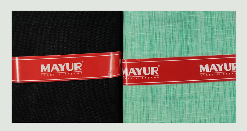 MAYUR Unstitched Cotton Shirt & Trouser Fabric Solid