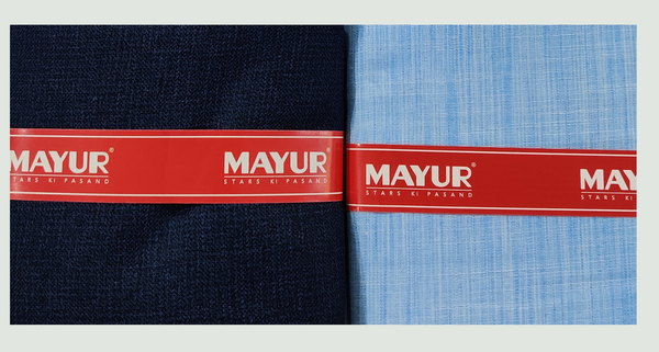 MAYUR Unstitched Pure Cotton Plain Shirt & Trouser Fabric Solid.