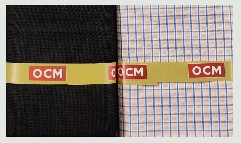 OCM  Unstitched Cotton Shirt & Trouser Fabric Checkered