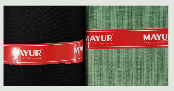 MAYUR Unstitched Pure Cotton Plain Shirt & Trouser Fabric Solid.