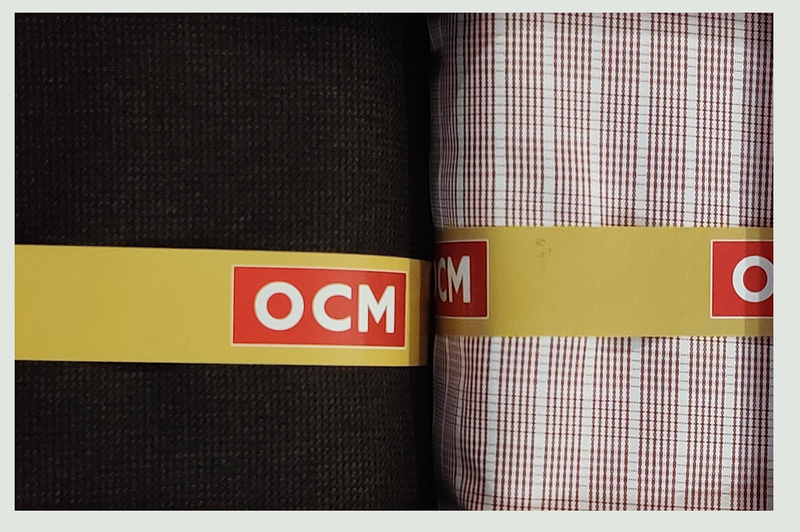 OCM  Unstitched Cotton Shirt & Trouser Fabric Checkered.