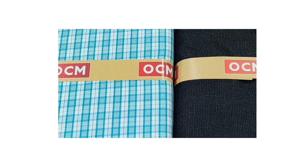 OCM  Unstitched Cotton Shirt & Trouser Fabric Checkered