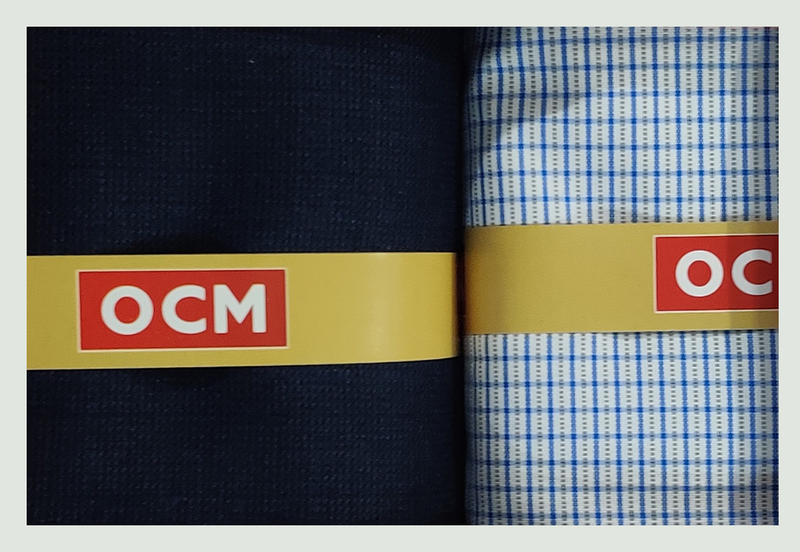 OCM  Unstitched Cotton Shirt & Trouser Fabric Checkered.