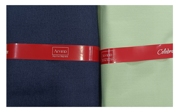 Arvind  Unstitched Cotton Blend Shirt & Trouser Fabric Self Design