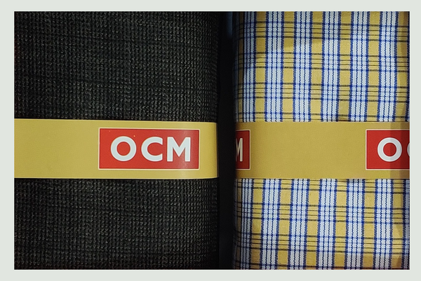 OCM  Unstitched Cotton Shirt & Trouser Fabric Checkered.