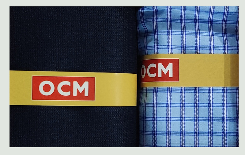 OCM  Unstitched Cotton Shirt & Trouser Fabric Checkered.