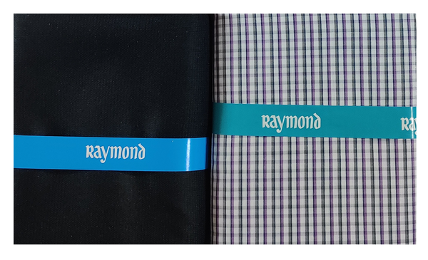 Raymond  Unstitched Cotton Shirt & Trouser Fabric Checkered