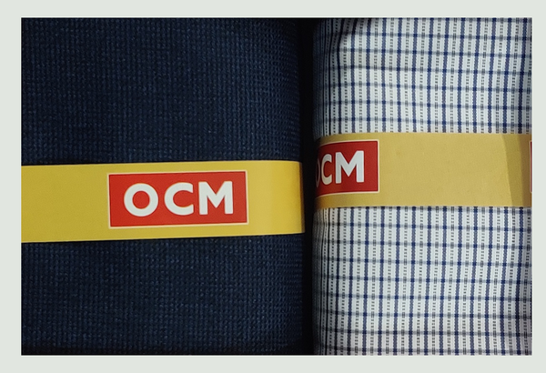 OCM  Unstitched Cotton Shirt & Trouser Fabric Checkered.