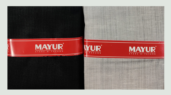 MAYUR Unstitched Pure Cotton Plain Shirt & Trouser Fabric Solid.