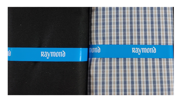 Raymond  Unstitched Cotton Shirt & Trouser Fabric Checkered