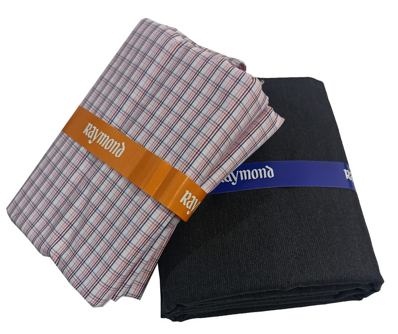 Raymond Unstitched Cotton Checkered Shirt Trouser Fabric